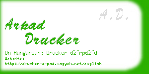 arpad drucker business card